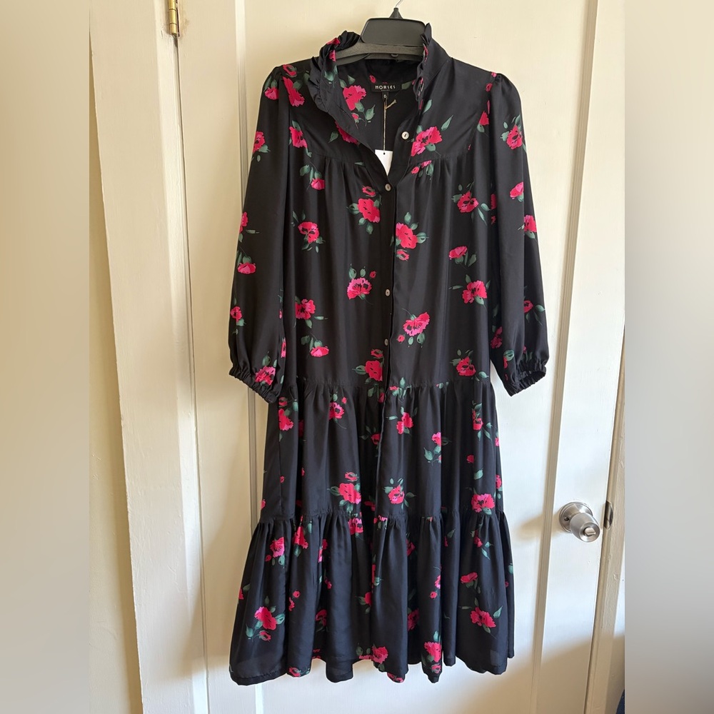 Horses Atelier Dream dress carnation print silk size 0 NWT